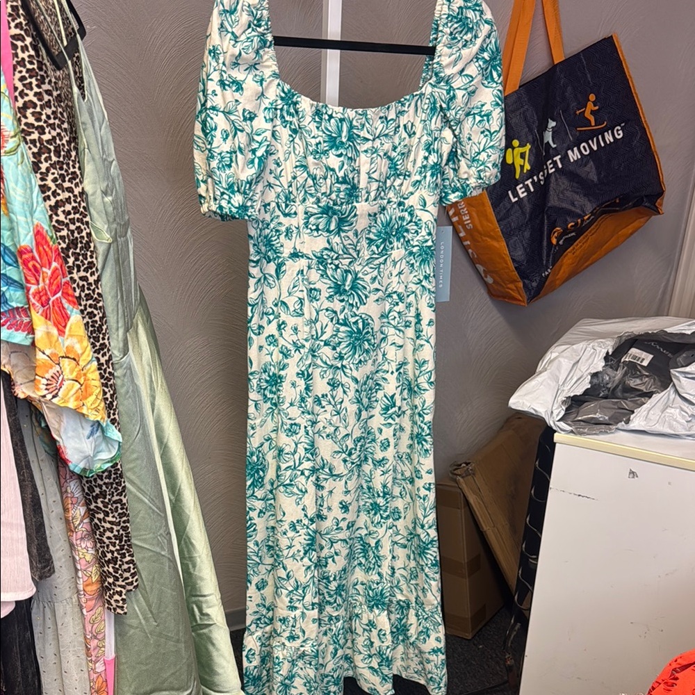 Floral Print Puff Sleeve Dress